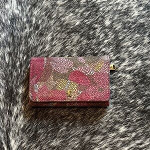 HOBO Pink and Brown Textured Women's Wallet